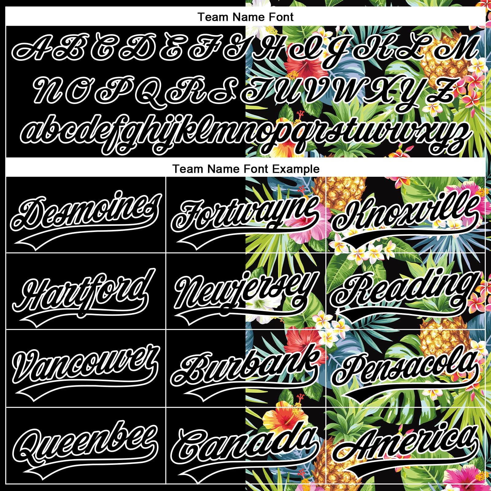 3D Tropical Pineapple Wall Art - Personalized Black and White Decor for Hawaii Theme Personalized Black White 3D Hawaii Tropical - Image 4