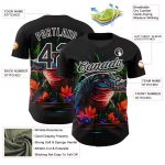 Personalized 3D Crocodile Baseball Jersey in Black and White for Men and Women Personalized Black White 3D Neon Crocodile