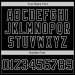 Custom Name and Number Baseball Jersey with 3D Abstract Splatter Grunge Art Design in Black and White - Personalized Team Apparel