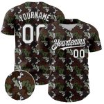 Custom Name and Number Authentic Baseball Jersey with 3D Black and White Spot Pattern Design Personalized Black White 3D