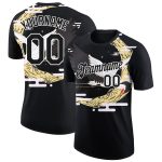 Personalized 3D Pattern Animal Crane T-Shirt - Black and White Performance Tee Personalized Black White 3D Pattern Design