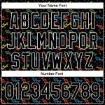 Custom Name and Number 3D Pattern Fish Baseball Jersey - Personalized Black and White Team Apparel Personalized Black White