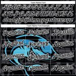 Custom Animal Shark 3D Pattern Baseball Jersey - Personalized Black and White Design with Name and Number Personalized Black