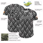 Custom Name and Number 3D Pattern Tiger and Rabbit Baseball Jersey - Personalized Black and White Design Personalized Black