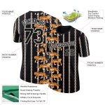 Custom Name Number Animal Tiger 3D Pattern T-Shirt - Personalized Black White Performance Tee Personalized Black White 3D