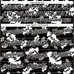 Custom Name and Number Black White 3D Pattern Authentic Baseball Jersey - Personalized Team Jersey Personalized Black White