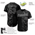 Custom Black White 3D Pattern Billiards Jersey with Your Name & Number - Authentic Snooker 8 Ball Team Apparel Personalized