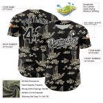 Custom Name and Number Personalized 3D Black White Fishing Jersey for Boats and Fish - Authentic Baseball Jersey Personalized