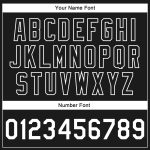 Personalized 3D Black White Pattern Varsity Letterman Bomber Jacket Full-Snap Personalized Black White 3D Pattern Design