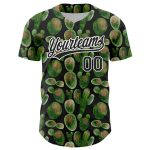 Custom Cactus Festival 3D Pattern Baseball Jersey with Personalized Name & Number - Black & White Design Personalized Black