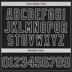 Customizable 3D Pattern Baseball Jersey with Curve Lines - Personalized Black and White Design, Team Name & Number Personalized