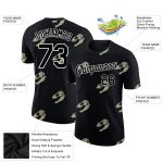 Custom Dinosaur Skull T-Shirt with 3D Pattern - Personalized Black and White Design with Name and Number Personalized Black