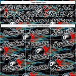 3D Pattern Design Flaming 8 Ball Baseball Jersey - Personalized Black White Snooker Billiards Apparel Personalized Black