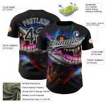 Custom Neon Crocodile Baseball Jersey with 3D Pattern Design - Personalized Black White Team Name and Number Personalized