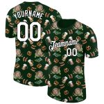 Custom Oktoberfest Beer Festival T-Shirt with Personalized Name & Number, Unique Black White 3D Pattern Design Personalized