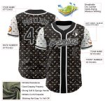 Custom Name Number 3D Pattern Rodeo Cowboy Black White Baseball Jersey - Personalized Team Jersey Personalized Black White