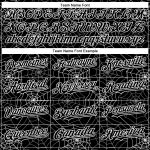 Custom Name and Number Baseball Jersey with 3D Black White Spider Web Design - Personalized Team Apparel Personalized Black