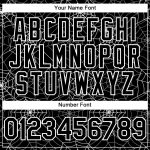 Custom Name and Number Baseball Jersey with 3D Black White Spider Web Design - Personalized Team Apparel Personalized Black