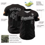 Custom Name and Number Personalized 3D Starry Sky Baseball Jersey - Black and White Design Personalized Black White 3D Pattern