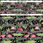 Custom Name Number Flamingo Performance T-Shirt - Tropical Hawaii 3D Pattern Design - Personalized Black and White Team Shirt
