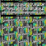 Custom Name and Number Tropical Palm Leaf Performance T-Shirt, Black White 3D Pattern Design Personalized Black White 3D