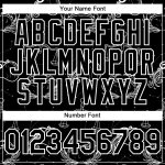 Custom Zodiac Baseball Jersey - Personalized 3D Black and White Pattern Design with Name and Number Personalized Black White