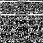 Personalized 3D Floral Pattern Black and White Performance T-Shirt Personalized Black White 3D Pattern Floral Design Performance