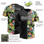Custom Name Number Softball Jersey - Personalized Hawaii Tropical Pineapples, Palm Leaves, Flowers 3D Pattern Unisex Two-Button
