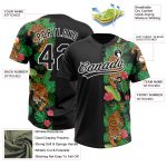 Custom Tropical Tiger 3D Pattern Softball Jersey Unisex Black White Design with Name and Number - Personalized Team Apparel