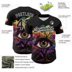 Personalized 3D Rave Tree Eye Black and White Baseball Jersey Personalized Black White 3D Rave Tree Eye Baseball Jersey