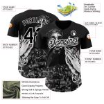 Personalized Jesus Christ 3D Baseball Jersey in Black and White - Unique Religious Sports Apparel Personalized Black White