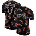Personalized 3D Tiger Performance T-Shirt - Black and White Tee for Men and Women Personalized Black White 3D Tiger Performance