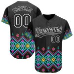 Personalized 3D Black White African Ethnic Style Baseball Jersey - Unique Custom Sportswear Personalized Black White 3D Traditional
