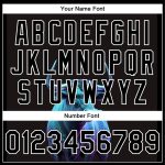 Custom Personalized Blue Bull 3D Pattern Varsity Letterman Jacket with Name and Number - Black and White Bomber Style Personalized