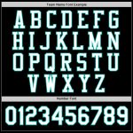 Personalized Black White Aqua Varsity Letterman Jacket Full-Snap Bomber Personalized Black White-Aqua Bomber Full-Snap Varsity