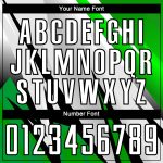 Custom Soccer Uniform Jersey with Personalized Name and Number - Black White-Aurora Green Sublimation Team Jersey Personalized