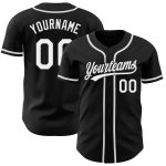 Customizable Black and White Baseball Jersey for Men and Women - Personalize Your Style Personalized Black White Baseball