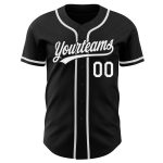 Customizable Black and White Baseball Jersey for Men and Women - Personalize Your Style Personalized Black White Baseball