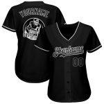 Custom Black and White Baseball Jersey for Men, Women, and Kids - Personalized Sports Apparel Personalized Black White Baseball
