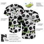 Personalized 3D Pandas Baseball Jersey - Black White-Black Design Personalized Black White-Black 3D Pandas Baseball Jersey