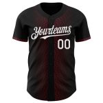 Personalized 3D Geometric Shapes Baseball Jersey Black White Burgundy Personalized Black White-Burgundy 3D Geometric Shapes