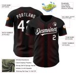 Personalized 3D Geometric Shapes Baseball Jersey Black White Burgundy Personalized Black White-Burgundy 3D Geometric Shapes