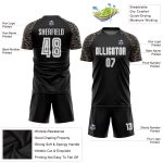 Personalized Sublimation Soccer Jersey - Black White Camo Design - Custom Uniform 2 Personalized Black White-Camo Sublimation