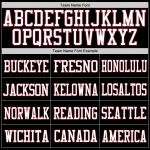 Customizable Black and White Cardinal Mesh Football Jersey - Personalized Sports Apparel Personalized Black White-Cardinal