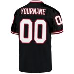 Personalized Black White Cardinal Football Jersey - Mesh Throwback Style Personalized Black White-Cardinal Mesh Throwback