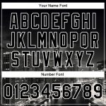 Personalized Chicago Illinois 3D Bomber Varsity Letterman Jacket Black White Personalized Black White Chicago Illinois City