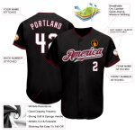 Personalized Black White Crimson Baseball Jersey for Men and Women Personalized Black White-Crimson Baseball Jersey 2