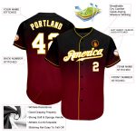 Custom Black White Crimson Fade Fashion Baseball Jersey Personalized Black White-Crimson Fade Fashion Baseball Jersey