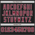Personalized Black White Crimson Pinstripe Baseball Jersey Fashion Apparel Personalized Black White-Crimson Pinstripe Split