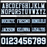 Personalized Electric Blue Black White Mesh Football Jersey for Men 2 Personalized Black White-Electric Blue Mesh Football